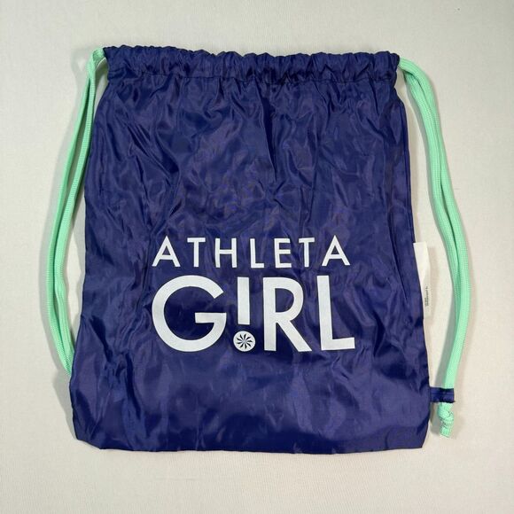 Athleta Girl Drawstring Carry Bag, Purple & Teal, Athletic Bag, Gym Bag 2/$15 - Picture 3 of 8